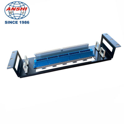 19 Inch Cable Side MDF Main Distribution Frame 100 Pairs Telephone Terminal Block