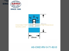 Unumkehrbar 71-82 °C 160-180 °F 3 Stufe hochtemperaturempfindliche Etiketten