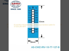 8 Niveaus nicht umkehrbar hochtemperaturempfindliche Etiketten für 37-65°C/99-149°F
