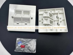 ANSHI LJ6C Britische Art Snap-In 2 Port Gesichtsplatte RJ45 Rahmen 86*86MM