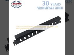 12-Port 1U Horizontaler Kabelmanager Schwarz 19 Zoll Rack-Kabelmanagement mit Abdeckung