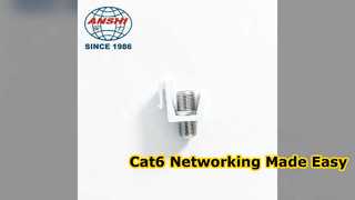 Einfache, werkzeuglose Installation der Cat6-Keystone-Buchse