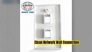 ANSHI 120 US-Wandplatte Dual RJ45 RJ11 Netzwerklösung