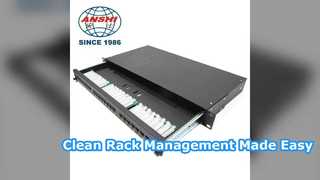 24-Port-Cat5e-Patchpanel mit herausnehmbarer Schublade