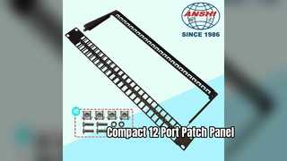 Kompakte Netzwerklösung mit 12 Ports und 10 Zoll Patchpanel