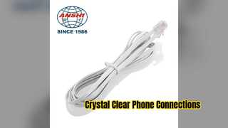 Durable RJ11 Telephone Patch Cord High Speed Extension