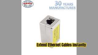 Extend Ethernet Cables Easily Shielded RJ45 Metal Coupler
