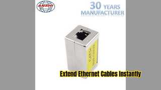 Verlängern Sie Ethernet-Kabel mit abgeschirmten RJ45-Metallkupplungen