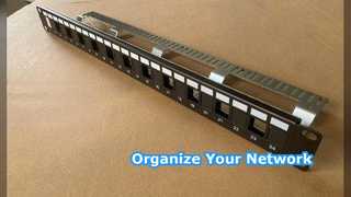 ANSHI Cat6A STP Patchpanel 24 Port 1U