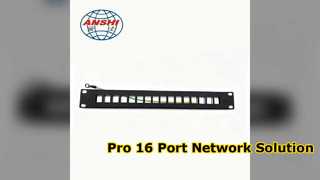 Abgeschirmtes Patchpanel mit 16 Ports für eine stabile Netzwerkeinrichtung