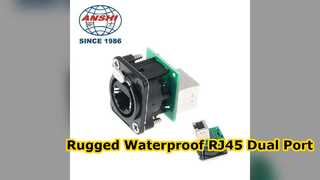 Wasserdichter Dual-Port-RJ45-Ethernet-Stecker-D-Typ-Adapter