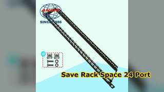 24 Port 0 5U leeres Patchpanel, platzsparendes Netzwerk-Rack