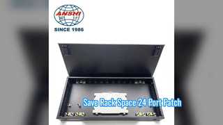24 Port 0 5U Rack-Montage-Patchpanel-Netzwerklösung