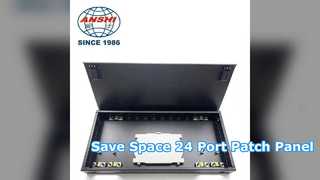 24 Port 0 5U Rack-Montage-Patchpanel, platzsparende Lösung