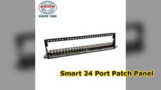 Intelligentes 24-Port-CAT6-Patchpanel mit LED-Anzeigen