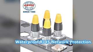 Wasserdichter Dual-Port-RJ45-Ethernet-Anschluss, abgeschirmt