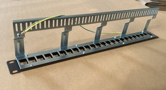 ANSHI 19 Inch 1U Height 24 Ports STP Shielded Rack Mount Patch Panel for Networking