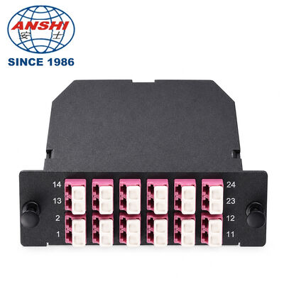 24F OM4 MPO/MTP Cassette Type A 2 MPO-12 to 12*LC Duplex FHD LGX Low Loss FS Panduit Compatible 40G/100G Data Center