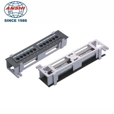 10-Zoll-12-Port-UTP-Patchpanel zur Wandmontage, Typ 110 IDC