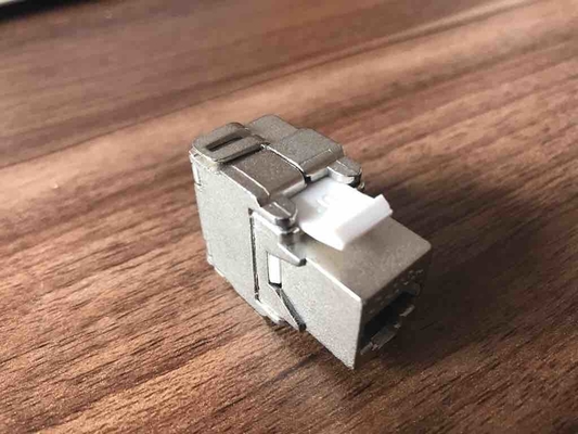 Durchschlag unten Trapezfehler-Jack RJ45 ftp Cat6 180 Grad-metallisches Farbe-Soem/ODM