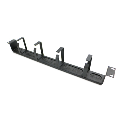 Schwarz-Alle-Metall-Pinsel-Panel 1U Kabelmanagement XL-4020-3L-E 19 Zoll 4Ringe für die Organisation von Kabeln