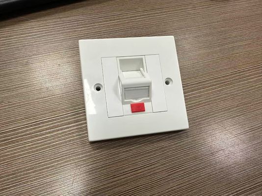 ANSHI LJ6C Britischer Stil Snap-In 1 Port Gesichtsplatte RJ45 Rahmen 86*86MM