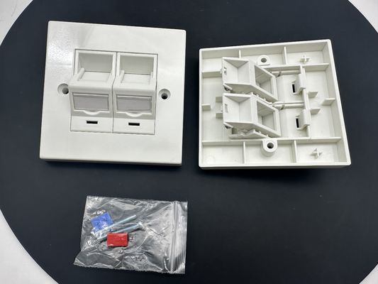 ANSHI LJ6C Britische Art Snap-In 2 Port Gesichtsplatte RJ45 Rahmen 86*86MM