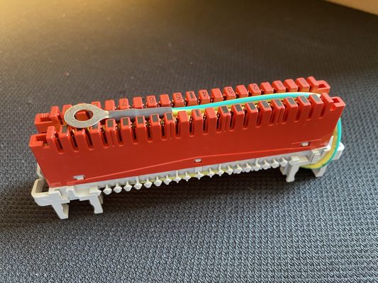 10 Pairs Profile Tube Type Earth Module Grounding Module For LSA Plus Module