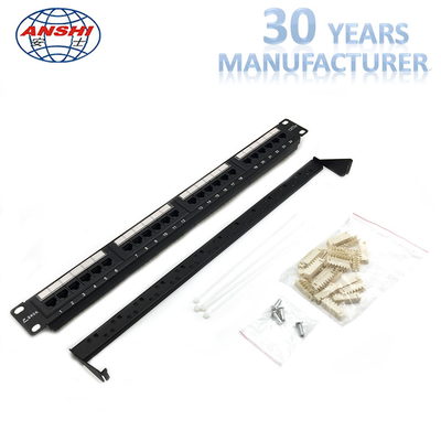 Schwarze Schalttafel Cat5e UTP, 110 IDC-Art Klinkenfeld-Gestell Rj45 Besteigbar