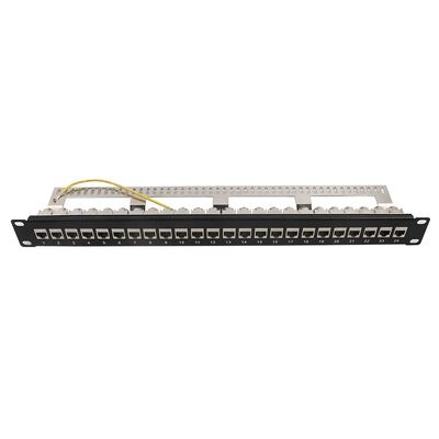 ANSHI 19 Zoll 1HE Höhe 24 Ports STP Geschirmtes Rack-Mount Patchpanel für Netzwerke