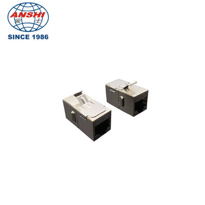 Cat5e Shielded Keystone Jack with Straight Through RJ45 Port for Stable Data Transmission