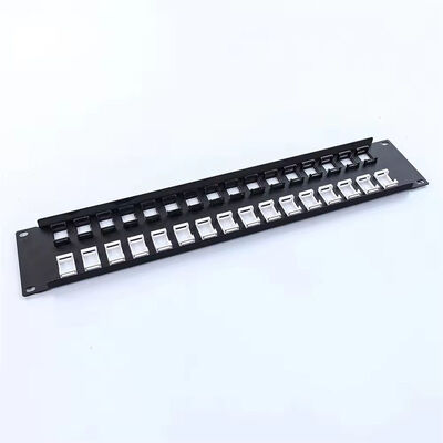 19 Zoll 32 Port Leer STP FTP abgeschirmt RJ45 Patch Panel CAT5E CAT6 Rack Mount Netzwerkverteilung Panel