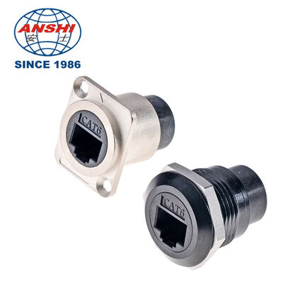 D-Serie RJ45 Cat6 weiblicher Stecker, Kreislauf-Ethernet-Netzwerkerweiterungssteckdose