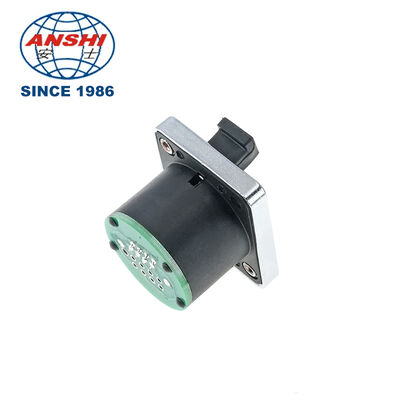 Industriewasserdichtes Ethernet-D-Typ RJ45-Panel-Mount-Socket-PCB-Lötwerk mit Staubabdeckung