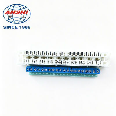 10 Pair 20 Pole LSA-PLUS Module PCB Terminal Telephone Connector XL-011L ABS Back Profile Mount Plugboard Telecom Parts