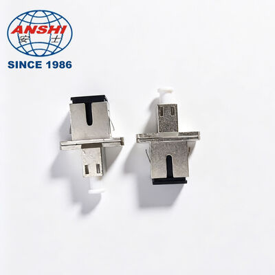 SC zu LC Simplex Hybrid Glasfaseradapter PC/APC, Metallflansch, Singlemode / Multimode für Patchkabel Pigtail