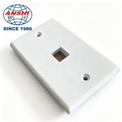 US Standard 1 bis 6-fach Wandplatte, ABS flammhemmende Netzwerksteckdosen-Abdeckplatte
