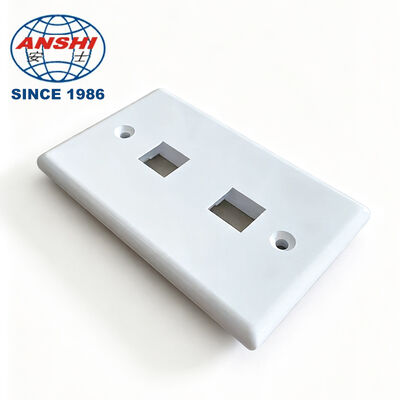 ANSHI 120 Typ US-Standard Wandmontage-Blende, 2-Port RJ45 RJ11 Doppelport Telekommunikationsprodukt