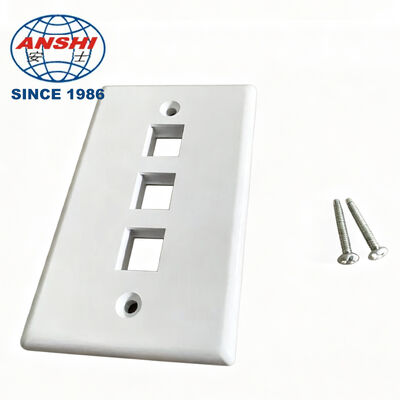 ANSHI 120 Typ US Standard Wandmontage Gesichtsplatte, 3 Port RJ45 RJ11