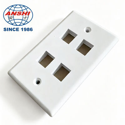 ANSHI 120 Typ US Standard Wandmontage-Blende, 4-Port RJ45 RJ11 Telekommunikationsprodukt