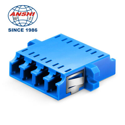Fabrikversorgung 4 Adern LC UPC/APC Quads Glasfaseradapter Singlemode SM OM3 OM4 Koppler mit Flansch 0,2 IL