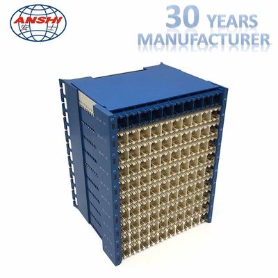 High Density 100 Pairs Cable Side Terminal Block with Voltage and Current Protection for MDF Main Distribution Frame