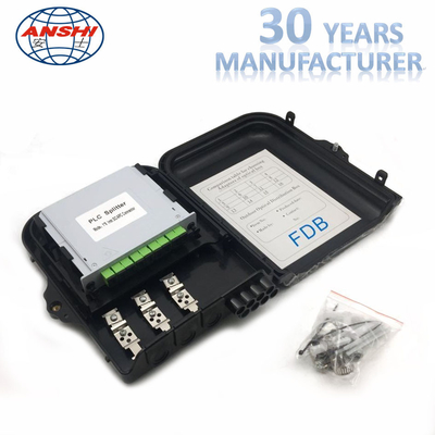 SC APC 8 Core IP65 PLC Splitter Fiber Distribution Box